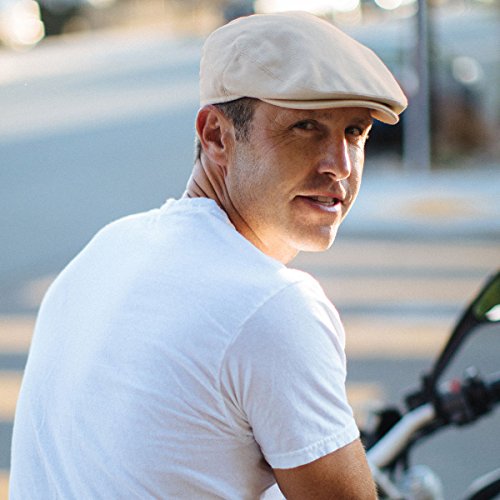 Lightweight Classic Cotton Ivy/Newsboy/Paperboy/Flat Cap Hat with Fixed Sizing and Satin Lining - color: Beige, size: Small