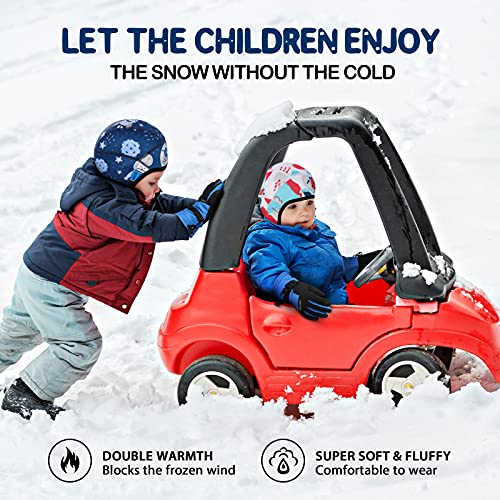 Hikenture Kids Skull Cap Helmet Liner Winter Hat for Boys and Girls Beanie Ski Hat with Thermal Fleece for Snow Sports… - color: Cat
