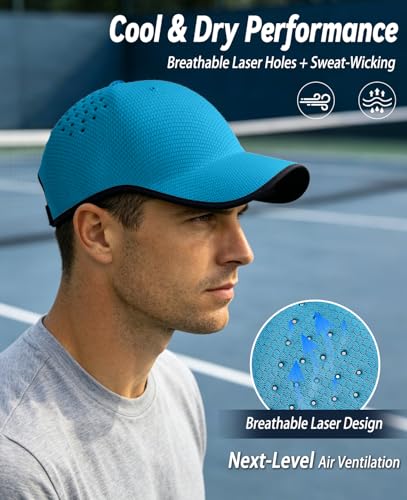 ZOORON Uncrushable Baseball Cap, Seamless Hats with Breathable Air Holes - color: Blue
