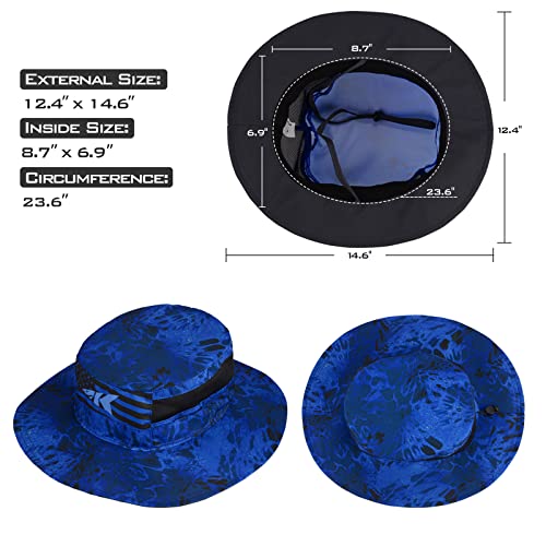 KastKing Sol Armis UPF 50 Boonie Hat for Sun Protection,Men Women - color: Blue Patriot