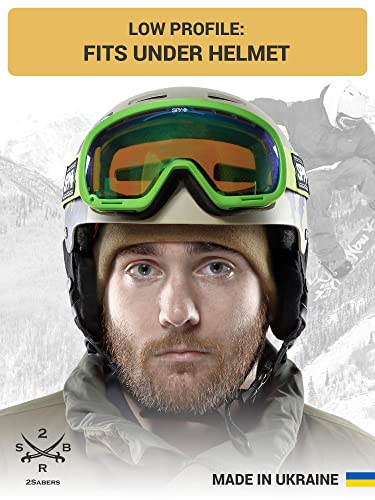 2SBR 2SABERS Fleece Winter Warm Watch Cap - Mens Outdoor Skull Beanie Hat - color: Coyote, size: X-Large
