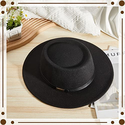 Hercicy Wool Fedora Hat for Women - color: Black, White, Camel, Khaki
