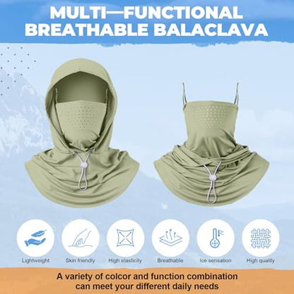 Funtery 4 Pack Cooling Balaclava Mask - color: Black, White, Navy Blue, Green