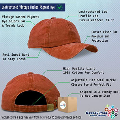 Speedy Pros Soft Washed Baseball Cap Gratitude Cotton Dad Hats for Men & Women - color: Orange