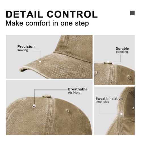 24Pack Baseball Cap Blank Trucker Hats Bulk Wholesale Hats Adjustable Plain for Men Women - color: Khaki