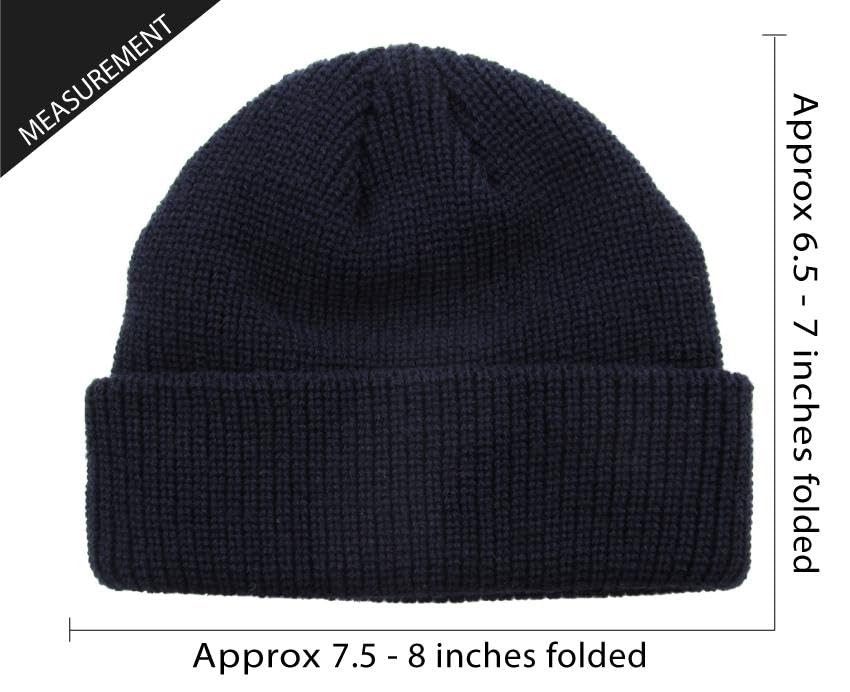 Fisherman Short Beanie Leon Roll up Trawler Classic Skullcap Hipster Beanie Warm Winter Hats Acrylic Ribbed Knit Cuff Daily - color: Navy Fisherman Beanie