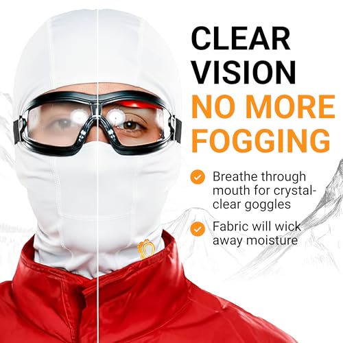 GearTOP Balaclava Ski Mask for Men and Women, Winter Motorcycle Face Mask - color: Black & White