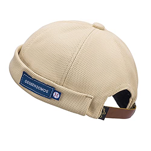 CLAPE Watch Cap Work Beanie Corduroy Docker Leon Brimless Hat Rolled Cuff Harbour Hat - color: Ct18-khaki