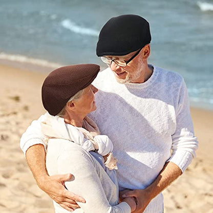 Geyoga 6 Pcs Men's Flat Cap Newsboy Hat Adjustable - style: Multicolor Flat