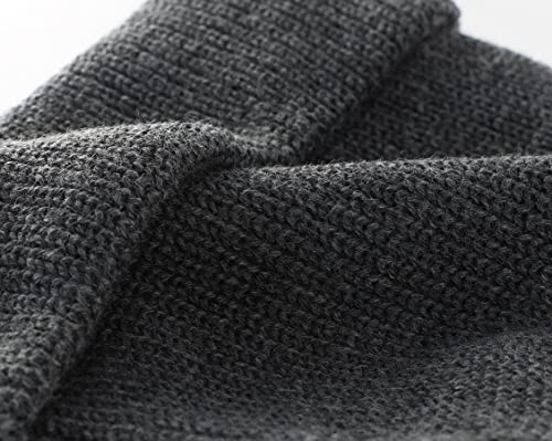 Connectyle Classic Double Layer Knit Beanie Hat Warm Thick Acrylic Winter Hats Daily Cuffed Beanies Watch Hat for Men Women - color: Charcoal Grey