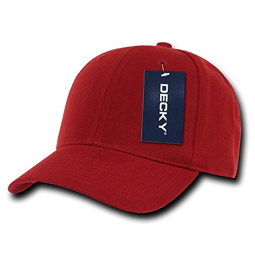 DECKY Fitted Cap - color: Cardinal, size: 7