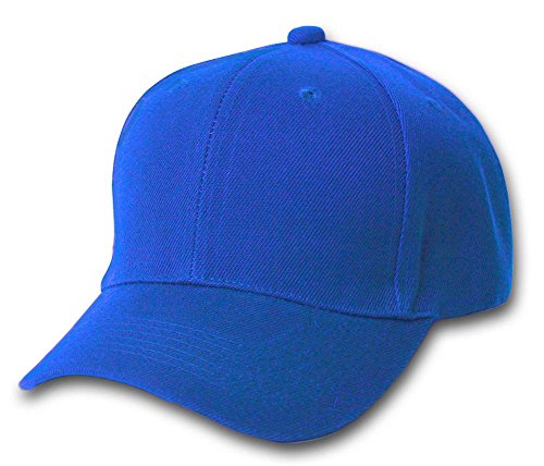 TOP HEADWEAR Adjustable Baseball Structured Cap Hat - color: Royal Blue