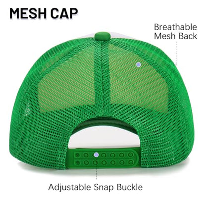Ultrafun 10 Pack Trucker Hat Mesh Sublimation Blank Hats Adjustable Baseball Caps Hats for Men Women - color: Green White
