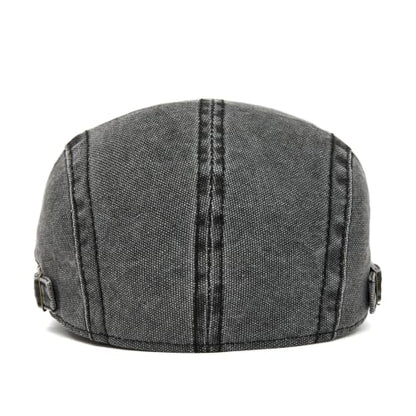 Cotton Newsboy Cap,Breathable Ivy Gatsby Cabbie Beret Hat for Men's Women Driving Hunting Golf - color: Distressed Denim Navy