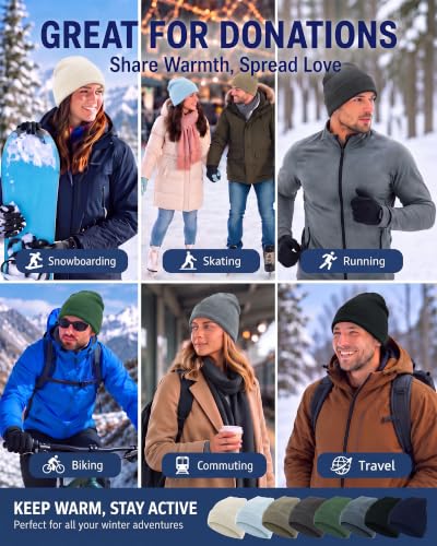 Jecery 80 Pack Winter Beanies Bulk Knit Hats for Men Women - color: Simple Color