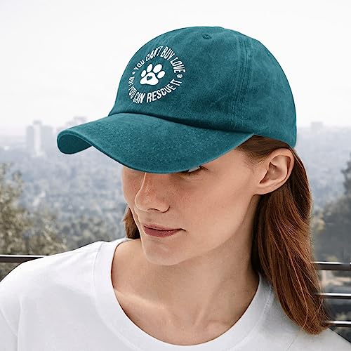 Funny Dogs Lover Caps Dad Hat, Graphic Dad Hats for Women - color: Cyan Blue
