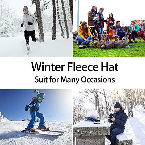 Skull Cap Beanie for Men and Women Warm Winter Hats Knit Beanie Toque for Daily Use - color: Black