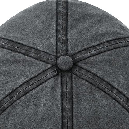 VOBOOM Cotton Washing Flat Cap Cabbie Hat Gatsby Ivy Irish Hunting Newsboy - color: Washed Black