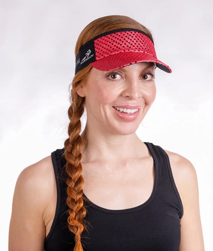 Sparkle Headsweats Running Visor - color: Red