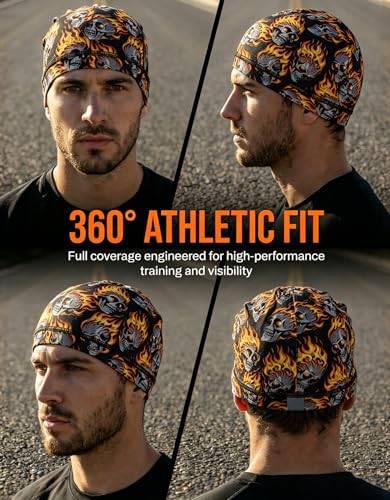 Sweat Wicking Skull Caps Cooling Helmet Liner Hat Running Beanie Cycling Skullcap Sleeping Cap for Men Women - color: Skull Sets