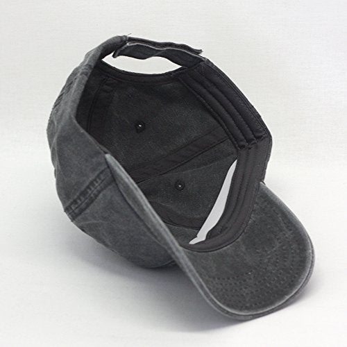 Plain Washed Cotton Adjustable 6 Panel Dad Hat Baseball Cap - color: Charcoal Gray