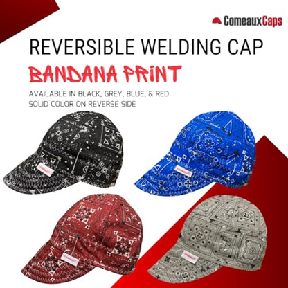 Comeaux Caps Reversible Welding Cap - color: Blue, size: 6 7/8
