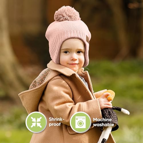 KeaBabies Baby Beanies, Winter Baby Hats for Boys, Girls (Blush, 6-36M) - color: Blush
