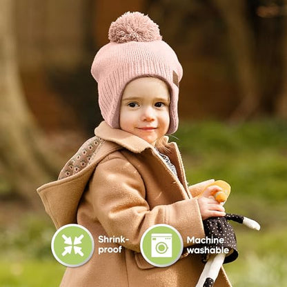 KeaBabies Baby Beanies, Winter Baby Hats for Boys, Girls (Blush, 6-36M) - color: Blush