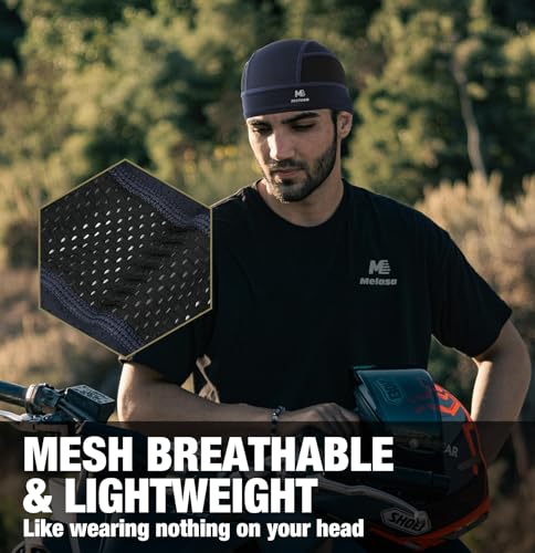 MELASA Cooling Skull Cap Breathable Sweat-Wicking Under Helmet - color: Blue
