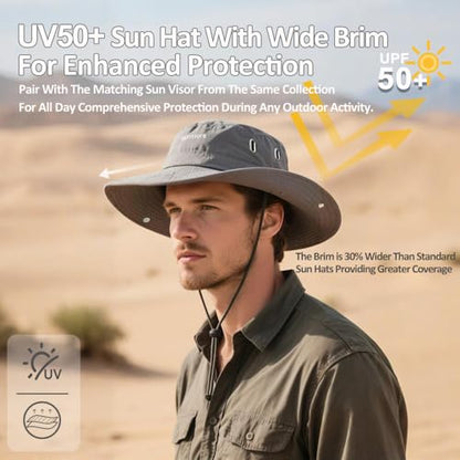 Wide-Brimmed Sun Hat,Fishing Hat,for Beach Fishing, Hiking,Camping,with Cooling Silk Mask to Block Mosquitoes(Hat + Mask) - color: Black
