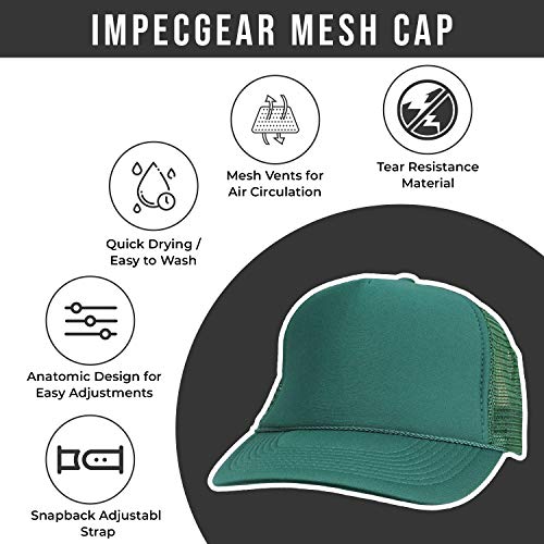 2 Packs Baseball Caps Blank Trucker Hats Summer Mesh Cap (2 FOR Price of 1) - color: Green