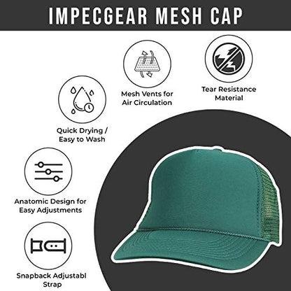 2 Packs Baseball Caps Blank Trucker Hats Summer Mesh Cap (2 FOR Price of 1) - color: Green