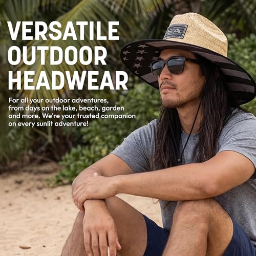 Soul of Adventure Classic Summer Hat | UPF 50+ Wide Brim Sun Protection | Unisex Adjustable Beach Hat with Drawstring - color: Surge Military Camo