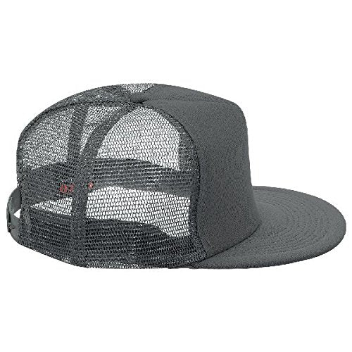 OTTO SNAP Round Flat Visor High Crown Mesh Back 5 Panel Trucker Snapback - color: Char. Gray