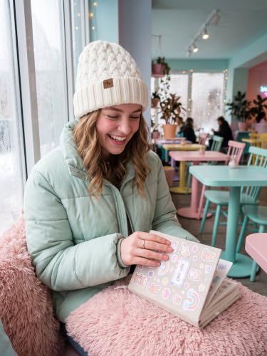 Winter Hats for Women Cable Knit Chunky Skull Cap Fleece Lined Thick Fold Cuff Beanie hat - color: White, style: Pineapple