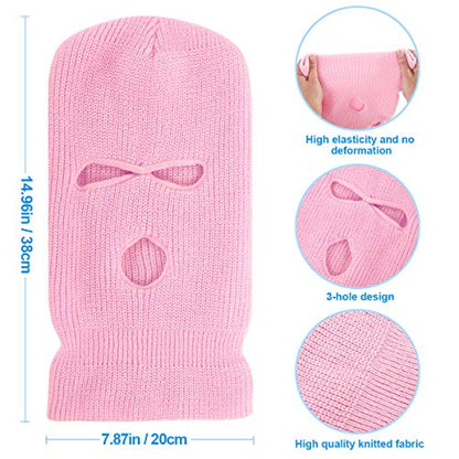 3-Hole Full Face Mask Cover Ski Mask Winter Balaclava Cap - color: Green