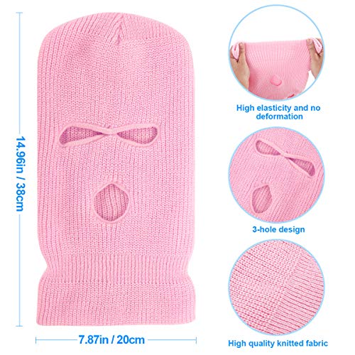 3-Hole Full Face Mask Cover Ski Mask Winter Balaclava Cap - color: Blue