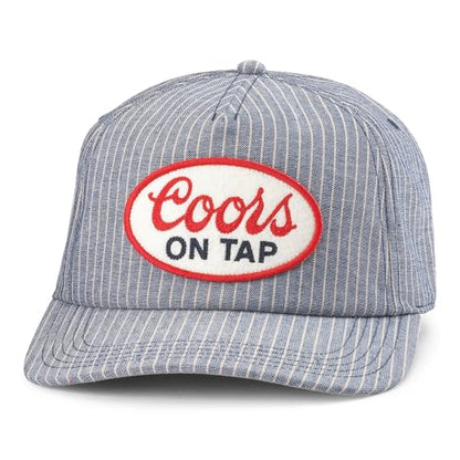 AMERICAN NEEDLE Unisex Coors Beer Patch Adjustable Snapback Baseball Hat - color: Tulsa (Navy/Ivory)