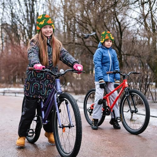 Kids Beanie Knit Hat Winter Unisex Cuffed Beanies Skull Cap Warm Double Layer Thick Acrylic Cute for Girls Boys - color: Dinosaur