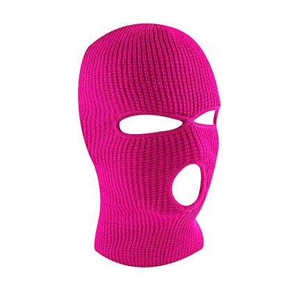 3-Hole Ski Face Mask Balaclava for Men and Women,Set of 2 - color: Rose Red