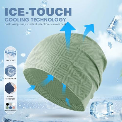 Fashion Cooling Skull Cap Sweat Control Breathable for Men Women 3 Pack - color: Black/Gray/Green