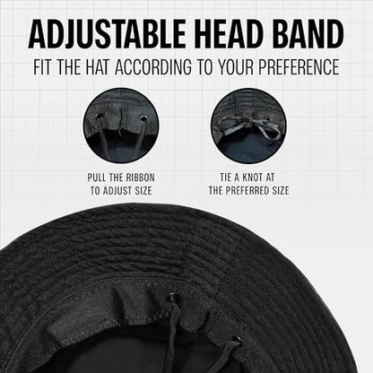 Rave Bucket Hat for Women & Men - Cute Bucket Hats - Festival Hat Adjustable 50+ SPF Protection Rave Accessories - color: Psychedelic