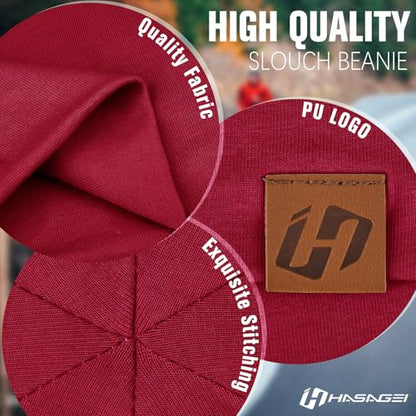 Beanie Cotton Soft and Skin Friendly Unisex Beanie Hat Beanies Hats Men Slouchy Beanie Hats for Women - color: Red