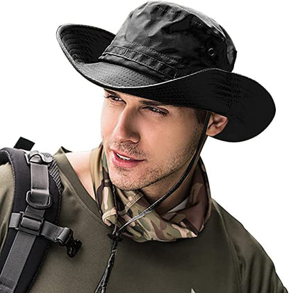 Sun Hats for Men Women Bucket Hat UPF 50+ Boonie Hat Foldable UV Protection Hiking Beach Fishing Summer Safari - color: 1pack-gray Camo