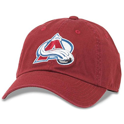 AMERICAN NEEDLE Unisex Officially Licensed NHL National Hockey League Adjustable Buckle Strap Baseball Hat - color: Colorado Avalanche (Maroon Red)