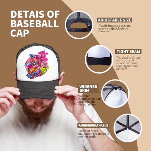 10 Pack of Blank Trucker Hat Bulk Men and Women Hats Bulk DIY Graffiti Mesh Hat Hot Stamping Hats - color: Pink White