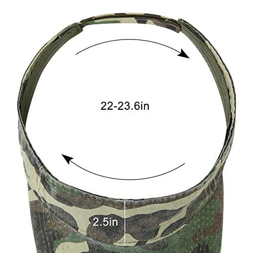 Sport Sun Visor Hats Cotton Ball Caps Empty Top Baseball Sun Cap for Men Women - color: Camo-beige