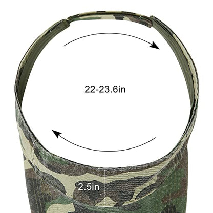Sport Sun Visor Hats Cotton Ball Caps Empty Top Baseball Sun Cap for Men Women - color: Camo-beige