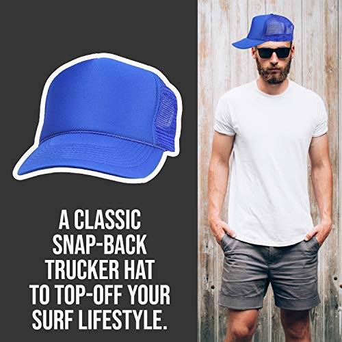 2 Packs Baseball Caps Blank Trucker Hats Summer Mesh Cap (2 FOR Price of 1) - color: Royal