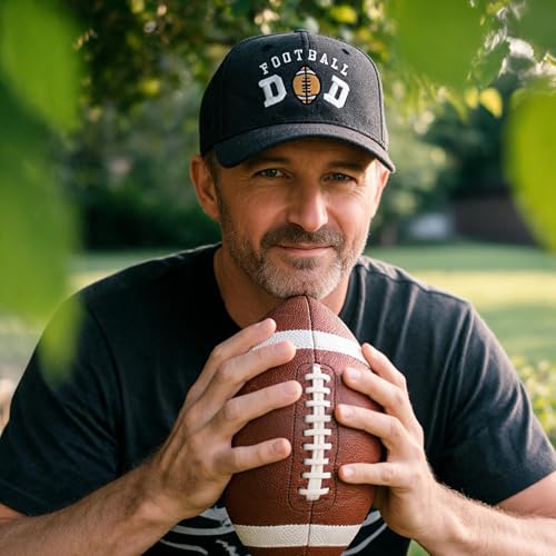 Cool Dad Hats with Funny Sayings Graphic Caps for Dads and Father's Day - color: Black - Football Dad